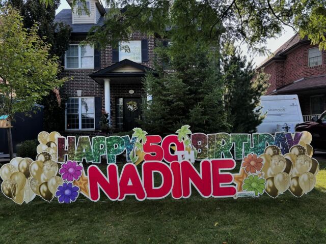 Happy 50th Birthday Nadine! #happybirthday #happy #birthday #birthdaygirl #nadine #50yearsyoung #50thbirthday #surprise #surpriseparty #bestwishes #tecumseh #windsorontario #windsoressex #southwindsor #southwindsorontario #tecumsehontario #lasalleontario #yardgreetingwww.yardgreeting.ca