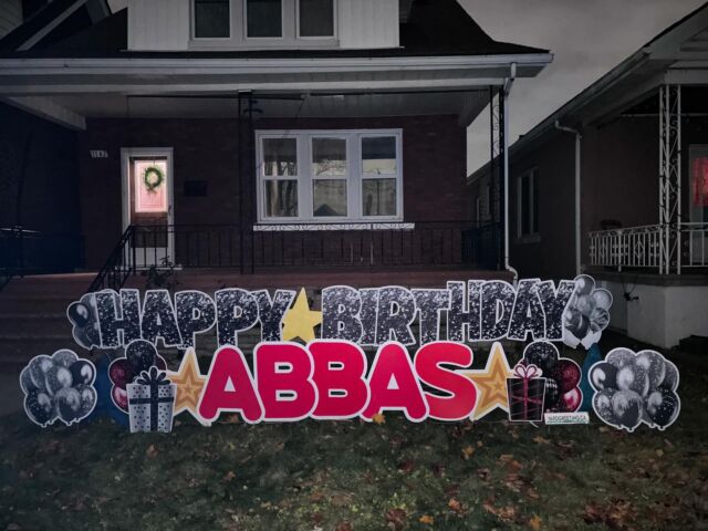 Happy Birthday abbas! #happybirthday #happy #birthday #birthdayboy #birthday #abbas #birthdaywishes #windsor #windsorontario #windsorontariocanada #windsoressex #essexon #essexontario #yardgreetingwww.yardgreeting.ca