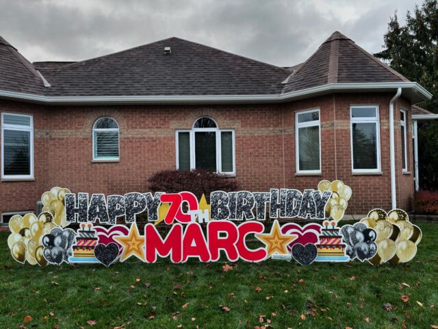 Happy 50th Birthday Marc! #happybirthday #happy #birthday #birthdayboy #birthdaybeer #marc #70th #70thbirthday #birthdaywishes #windsor #windsorontario #windsorontariocanada #windsoressex #essexon #essexontario #yardgreeting #southwoodlakeswww.yardgreeting.ca